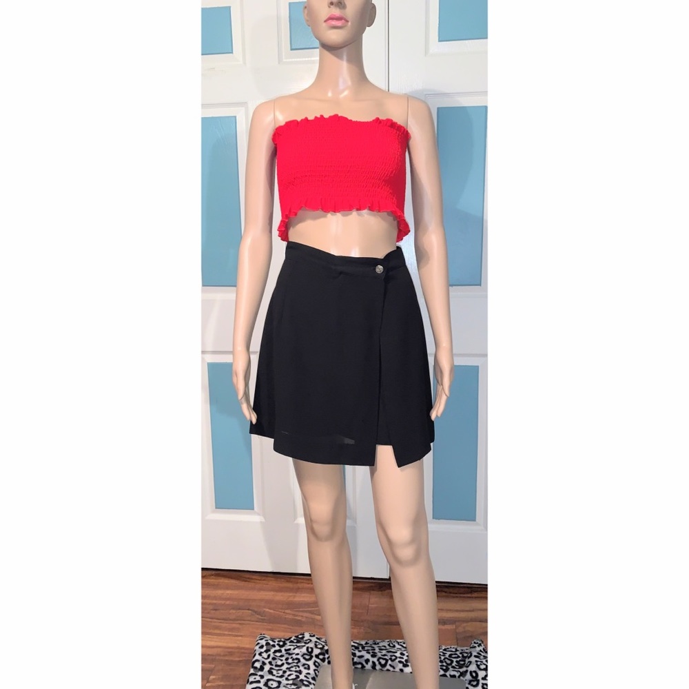 Item Culotte Skirt Front Zipper & Button Size SM